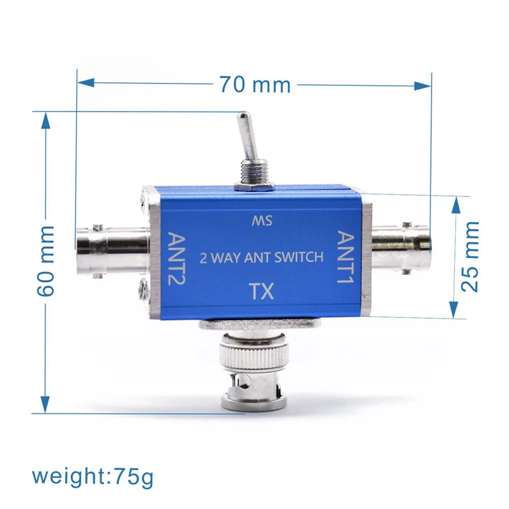 B04C 2 Way CB HAM Coaxial Switch 100W 1-30MHz Bidirectional Selector For Base Mobile Handheld Radio Meter
