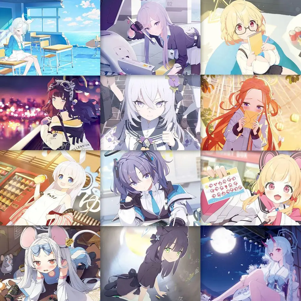 54 шт. синий архив Sorasaki Hina аниме наклейки мультфильм граффити наклейки шлем скейтборд ноутбук украшение мотоцикла подарок