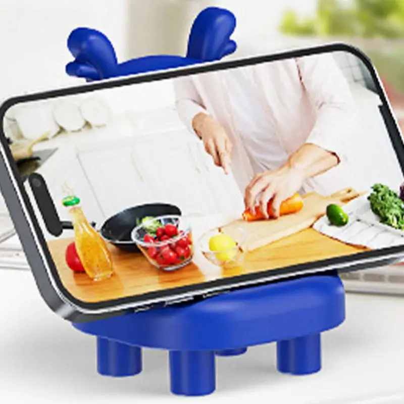 ที่วางโทรศัพท์แบบแฮนด์ฟรีน้ำหนักที่จับโทรศัพท์มือถือด้านล่างของโทรศัพท์ดีไซน์เครื่องมือสำหรับห้องนั่งเล่นห้องครัวหอพัก