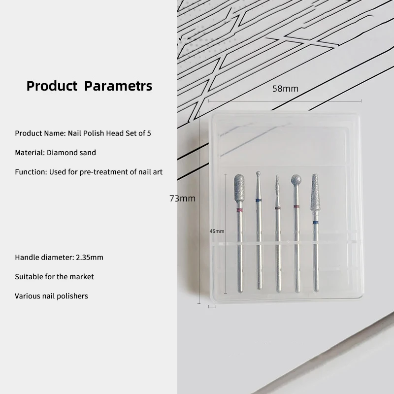 네일 드릴 비트 전기 네일 드릴 용 밀링 커터 죽은 피부 제거 매니큐어 기계 네일 파일 액세서리