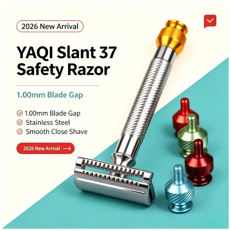 YAQI Professional Slant 37 Stainless Steel Safety Razor 2026 Brand new Arrival 1.00mm Blade gap