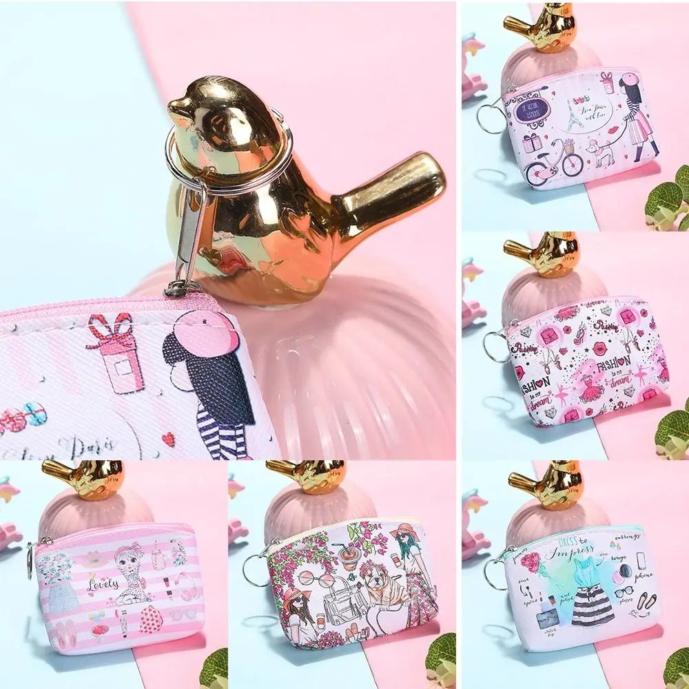 

Portable Square Mini Women Coin Purses Small Coin Pouch Lipstick Storage Bag Change Purse Zipper Small Card Holder Outdoor