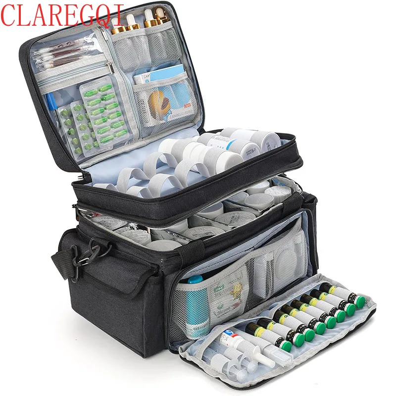 Large Capacity First Aid Bag Empty Pharmaceutical Products Storage Bag Durable Medical Package Family Dormitory Essenial Bag