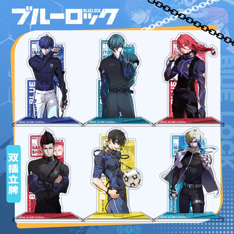 Rin Itoshi Seishiro Nagi Anime Acrylic Stand Michael Kaiser Blue Lock Desktop Display Blue Lock Cartoon Room Decor Accessories