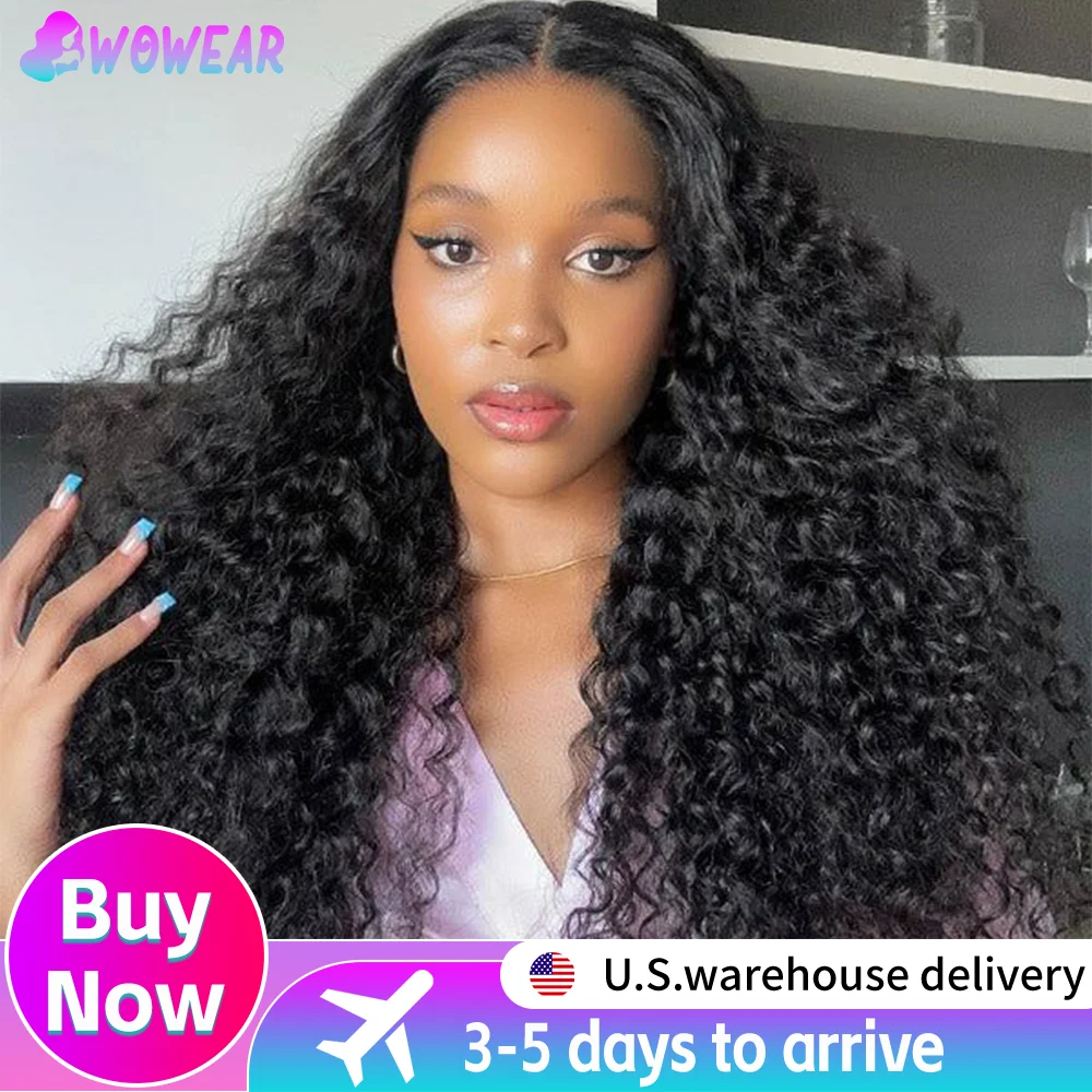 13X4 HD Transparent Suitable for Skin Tones Brazilian Human Hair Wig for Women & Men Pre-Plucked Swiss Lace Front Closure Deep Wave Curly Short Bob Style Natural Look Full Coverage Wig with Brazilian Hair