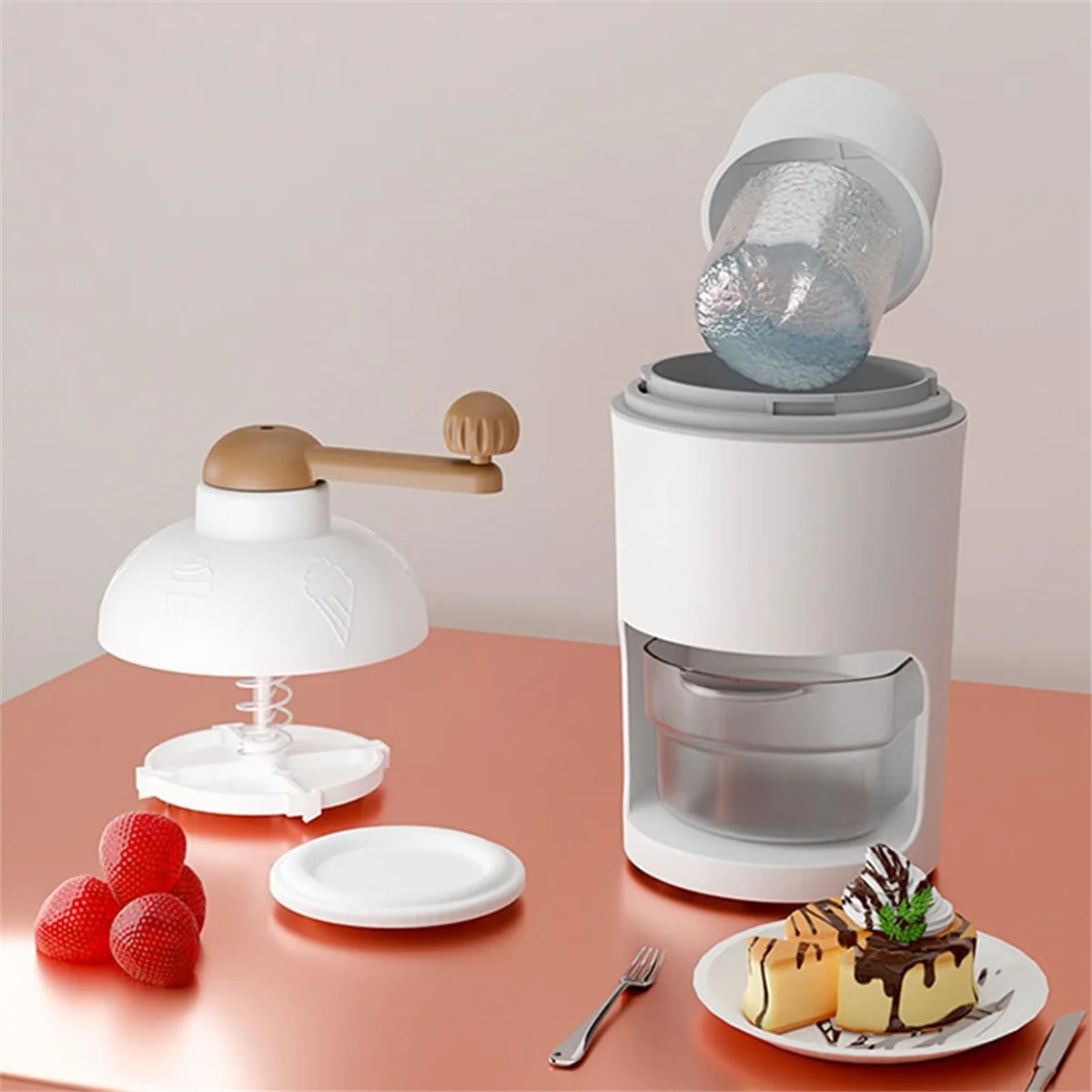 手動回転式アイスクラッシャー,家庭用アイスクラッシャー,ポータブルマシン,ハンドクランク,クリアランス