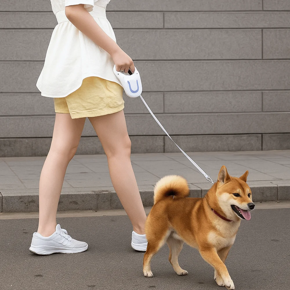 

3m Extendable Automatic Dog Leash Adjustable Safety Lock Retractable Dog Leash Telescopic Plastic Pet Walking Lead Pet Travel
