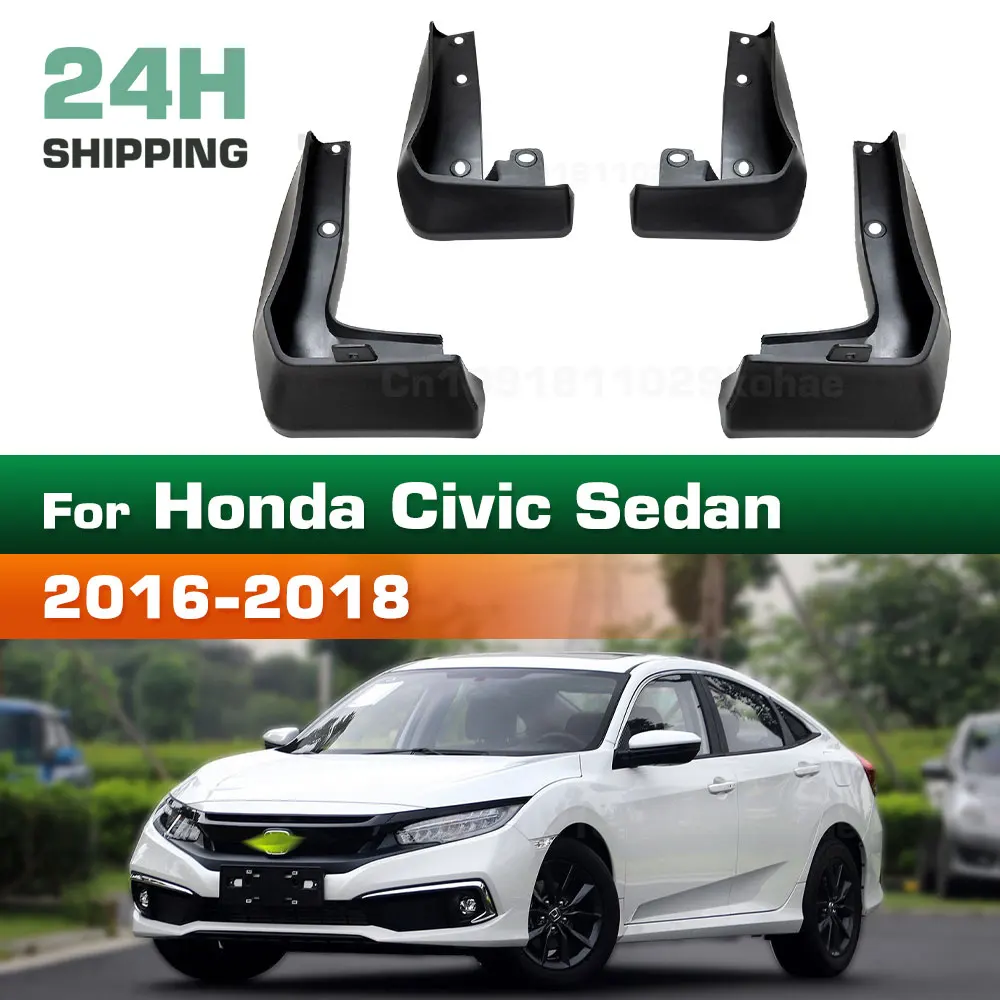 Para honda civic sedan 2016 2017 2018 fender paralama mud flaps guarda respingo flap paralama acessórios do carro