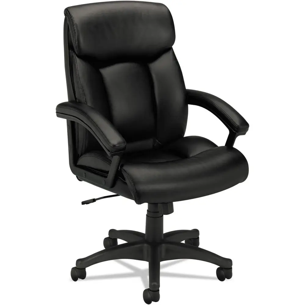 Leather High-Back Office Chair - Executive Computer Desk Chair, Black (VL151)