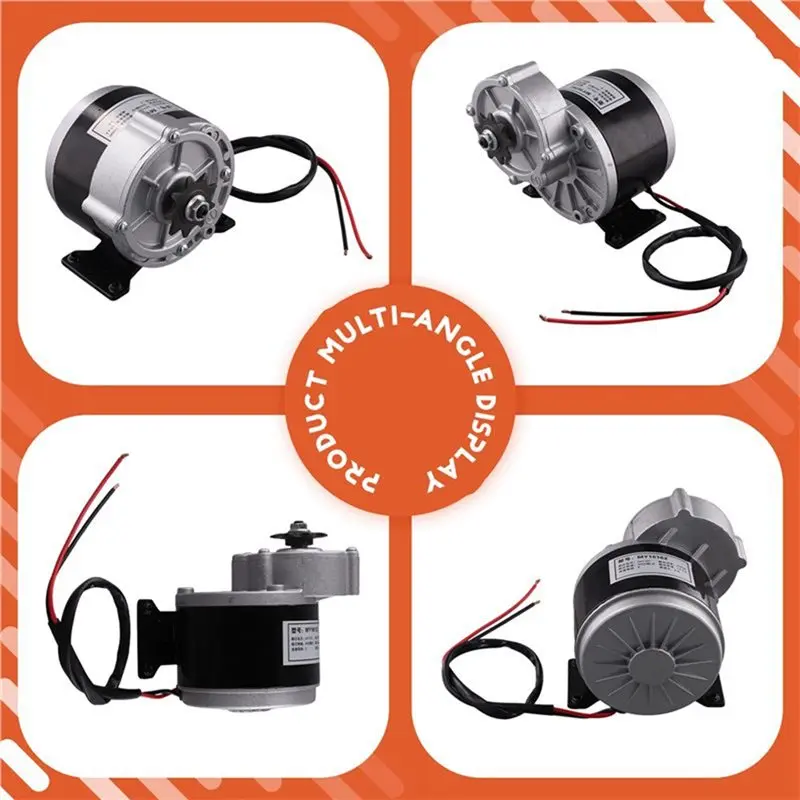 MY1016Z 24V 250W Brushed DC Electric Motor Gear Reduction Reducer With 9 Tooth Sprocket E-Bike Scooter Universal