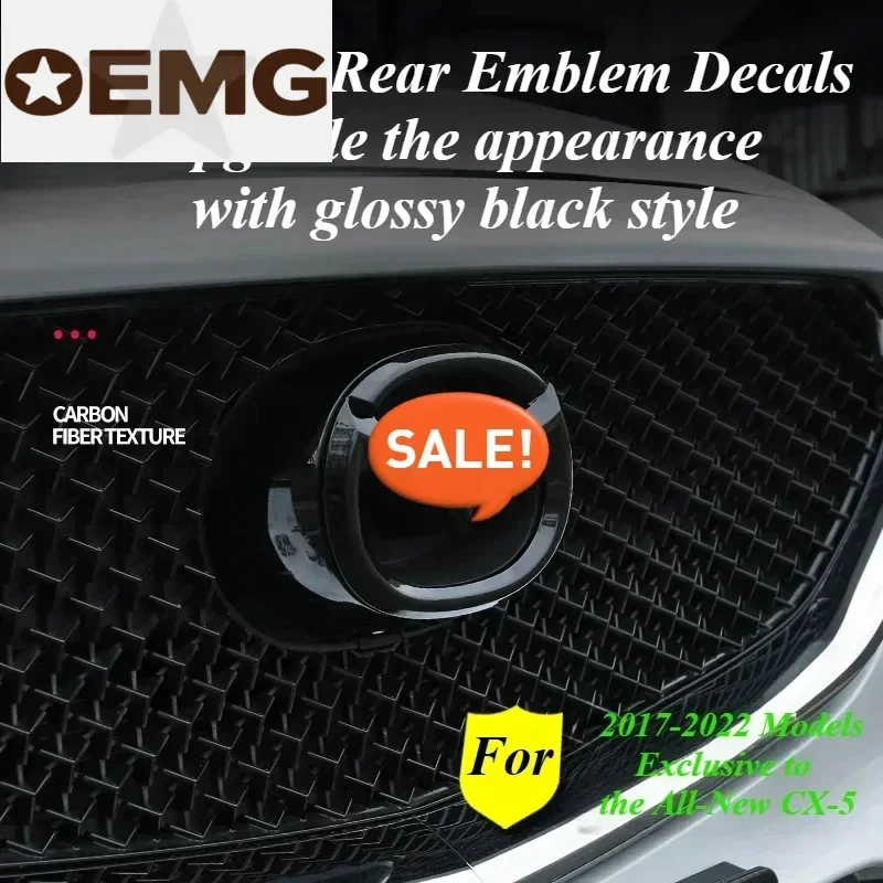 

Car Stickers Front Grille Rear Tailgate Covering Emblem Badge Decor Modfication Exterior Accessories for Mazda CX-5 2017-2024