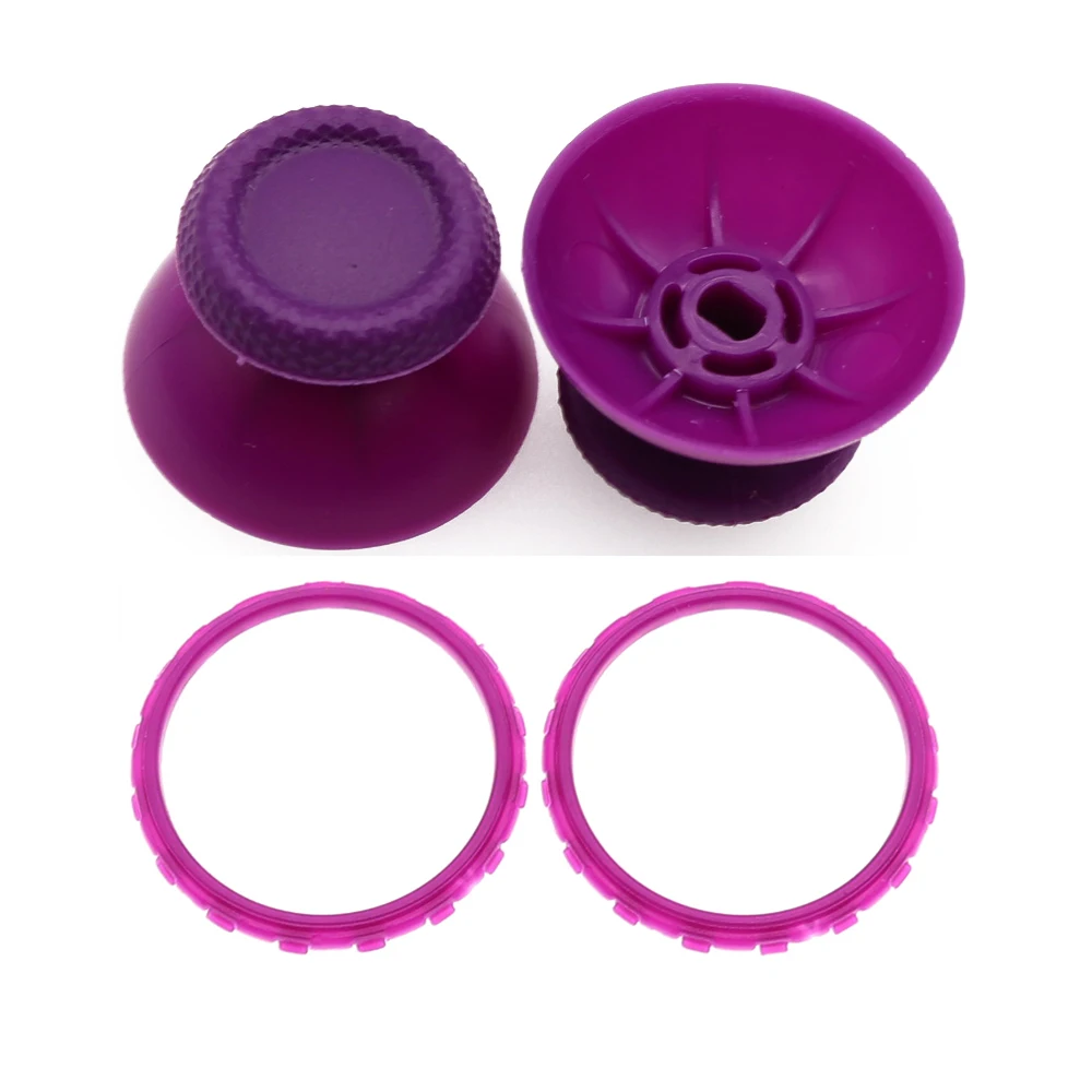 For Sony Dualsense 5 PS5 Controller 3D Analog Mushroom Cap Thumbstick Joystick Cover with Accent Rings Plastic