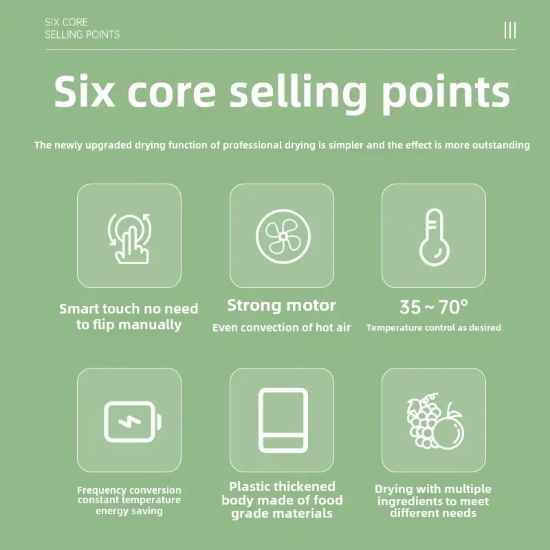 Fruit and vegetable dehydrator Pet food air dryer Small fruit dryer Household dried meat longan medicinal material fruit dryer