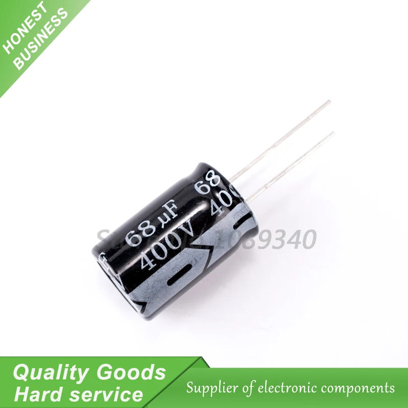 5PCS 400V68UF 16*25mm 68UF 400V 16*25 Aluminum electrolytic capacitor