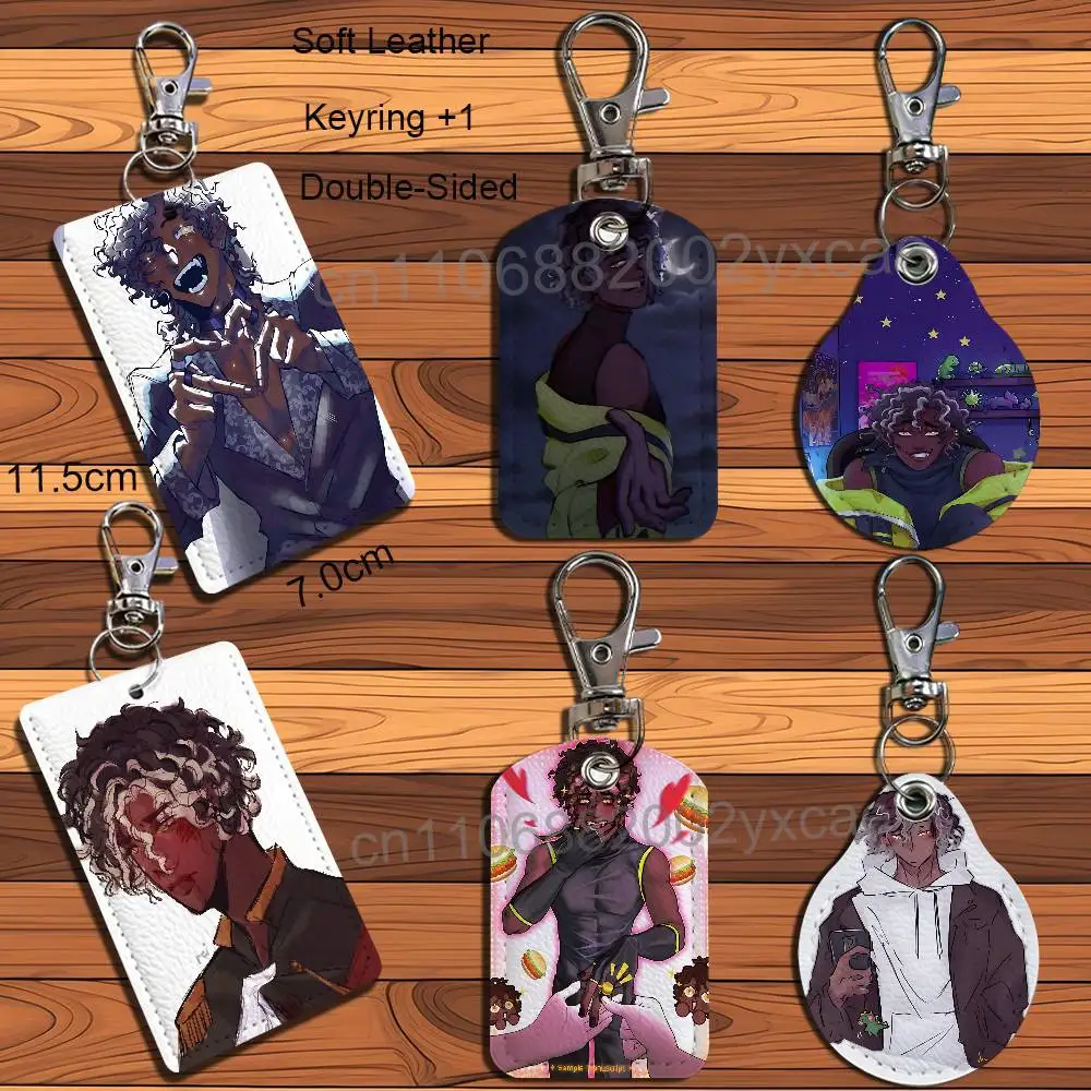 

LOVE ERROR143 GAME Micah Yujin Leather Keychain Badge Holder with Lanyard ID/Access Card Holder, Key Ring Accessory Gift Option