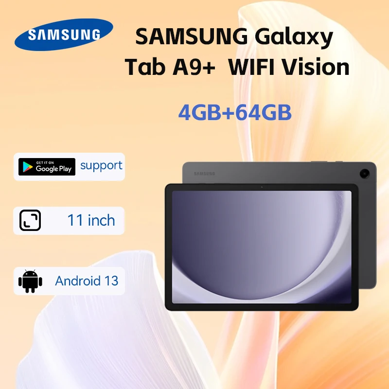 Tablette Samsung Galaxy Tab A9 + WIFI, 4 go 64 go 2.2GHz, octa-core, 11 pouces, écran LCD TFT 90 Hz, caméra arrière 8MP, batterie 7040 mAh Tablette Samsung Galaxy Tab A9 + WIFI, 4 go 64 go 2.2GHz, octa-core, 11 pouces, écran LCD TFT 90 Hz, caméra arrière 8MP, batterie 7040 mAh
