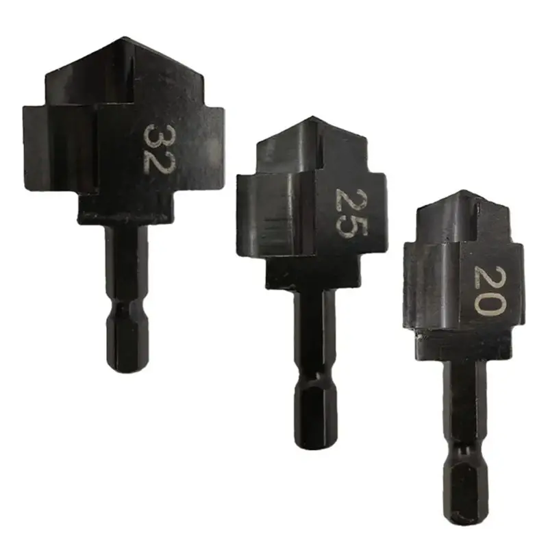 

AS94-3Pcs PPR Lifting Stepped Drill Bit Water Pipe Connection Tool 20/25/32 For Plumber Water Pipe Puncher Drill Bit
