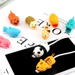 Lovely Animal Cable Organizers Cartoon Wire Saver Cover USB Line Earphone Cord Charger Protector Office Accessories Management