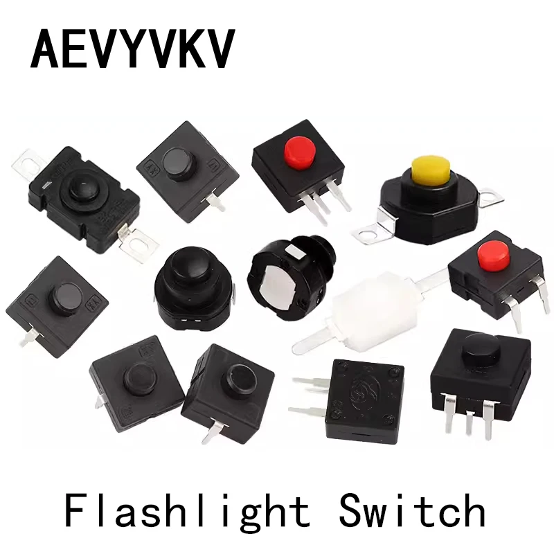 5PCS Push Button Switch 1712KD 30V 1A Flashlight Switch LOCK Table lamp Switch Flashlight Button Switch Power Switch ON-OFF