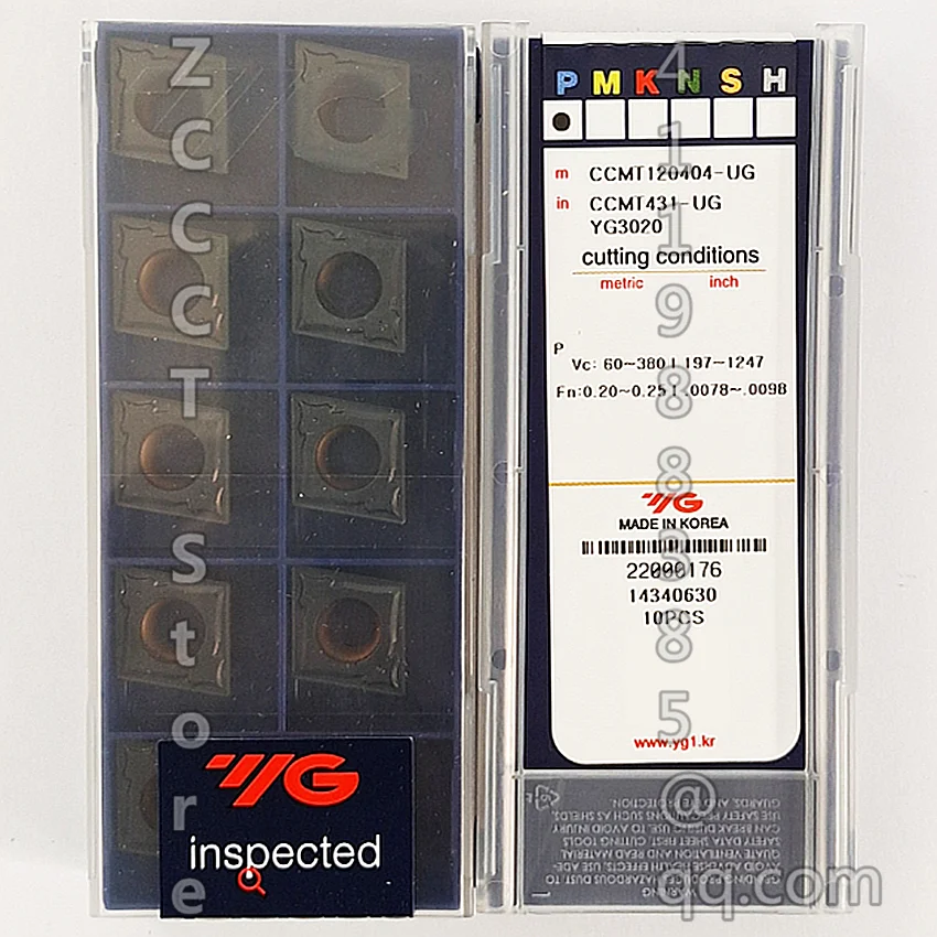 CCMT120404-UG YG3020/CCMT120408-UG YG3020 CCMT431 CCMT432 CCMT120404 CCMT120408 Original YG-1 Carbide Inserts CNC Turning insert