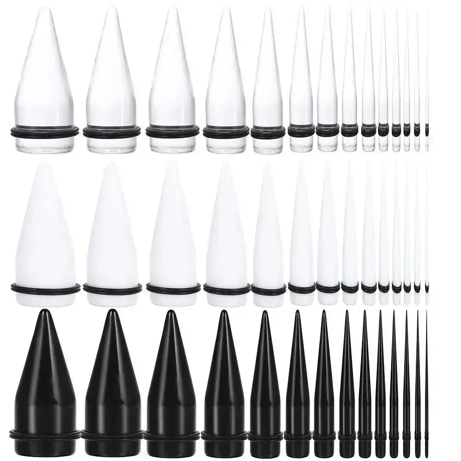 2 قطعة/الوحدة الاكريليك القرط تفتق اللحم نفق الأذن خواتم ثقب نقالة المتوسع تمتد المكونات مجوهرات للجسم 1.6 مللي متر-20 مللي متر