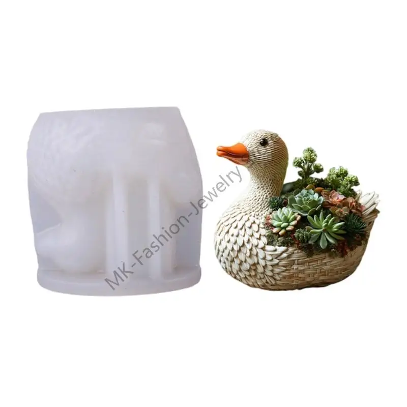 

Q6PF Multiuse Duck Silicone Mold Suitable for Resin Creations and Decorative Planter