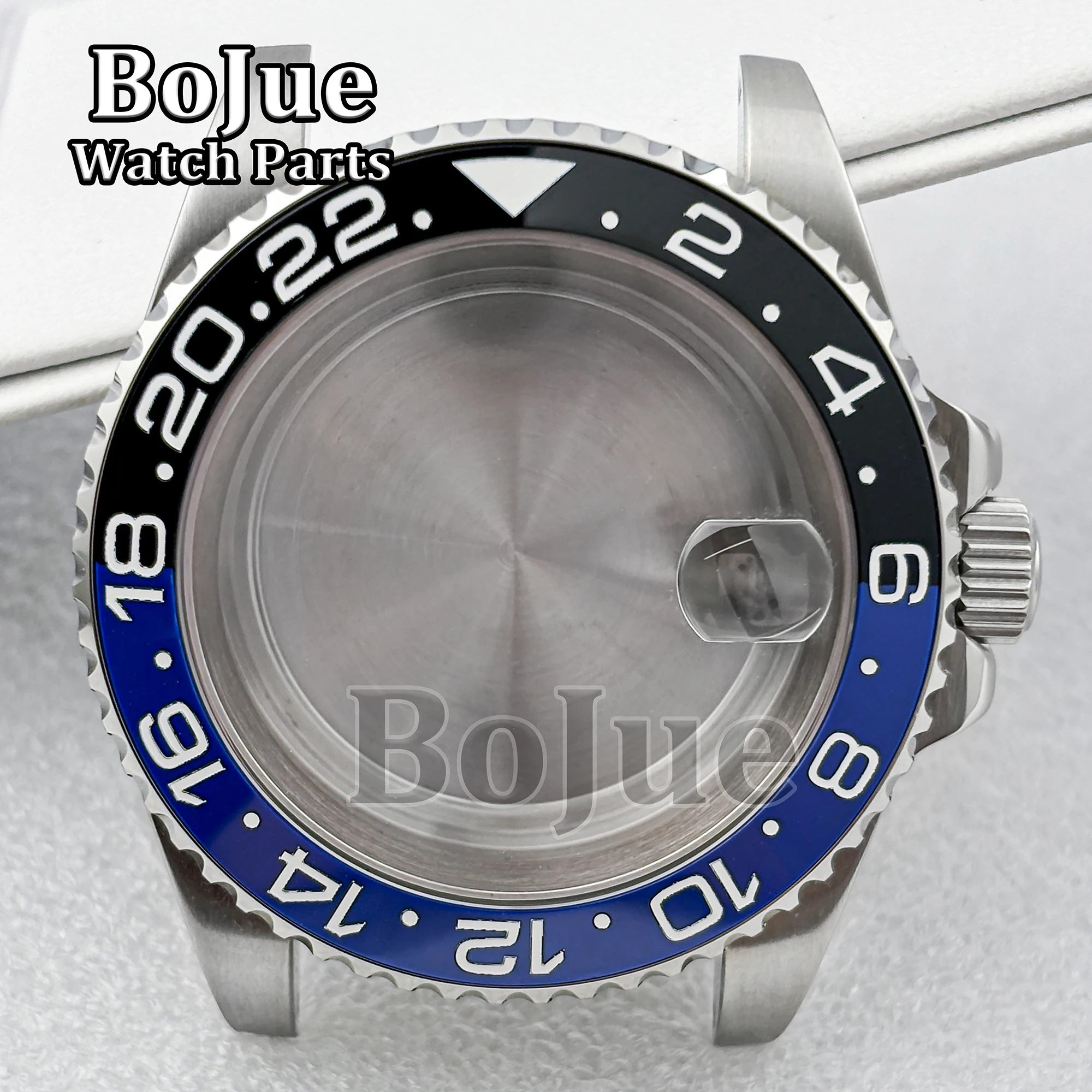 

40mm Solid Stainles Steel Watch Case Ceramic Bezel Waterproof Dive Case For GMT Master NH35/NH36/NH34 Movement Watch Accessories