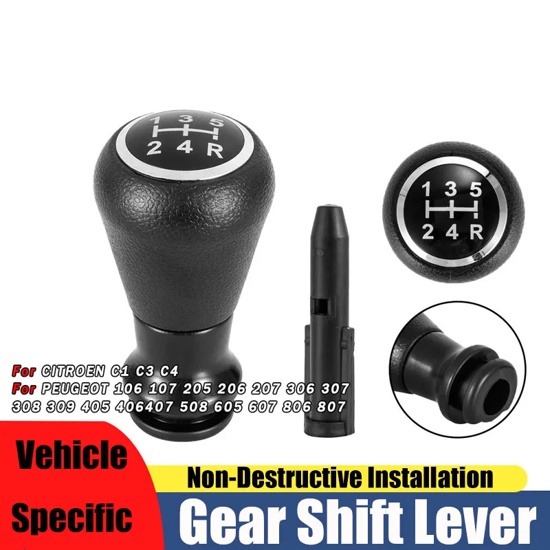 

Suitable for Peugeot 206307 car gear shift head car cab gear handle accessories wave stick