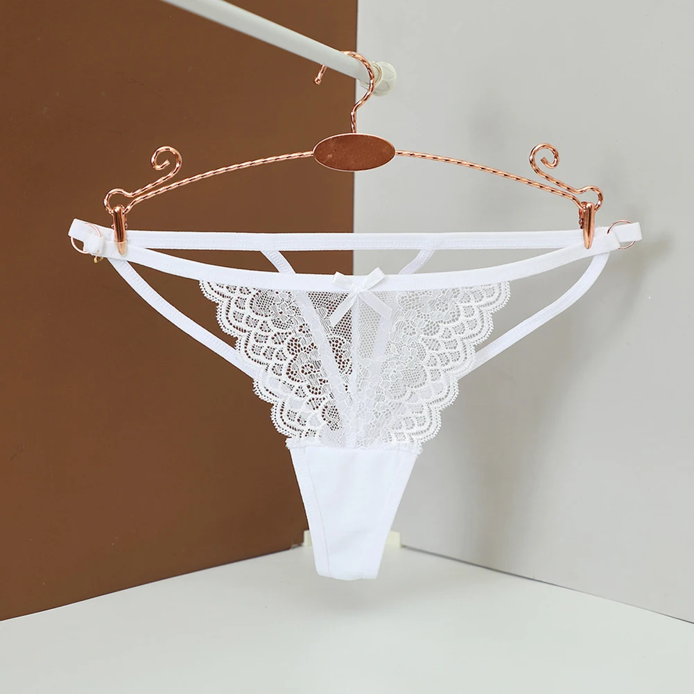 متوسطة مرونة جوفاء ثونغ بلون جميع المواسم تنفس نمط غير رسمي تنفس مثير سراويل داخلية نسائية من الدانتيل ثونغ الملابس الداخلية #2