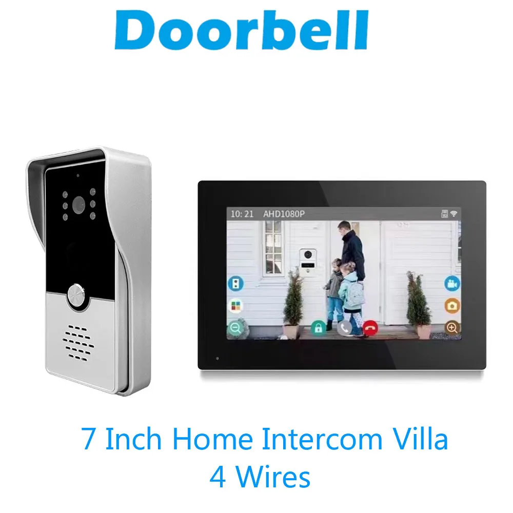 sonnette-video-a-4-fils-de-7-pouces-moniteur-interieur-camera-exterieure-ir-cut-interphone-visuel-audio-bidirectionnel-deverrouillage-a-distance-visiophone