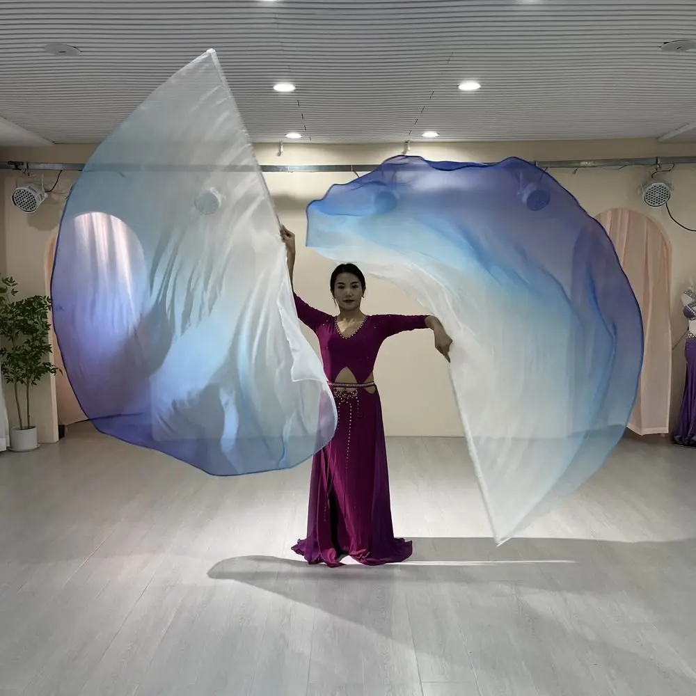 텔레스코픽 스틱 포함 밸리 댄스 액세서리 소품 여러 가지 빛깔의 확장 가능한 막대 다채로운 스카프 플래그 경량 댄스 소품