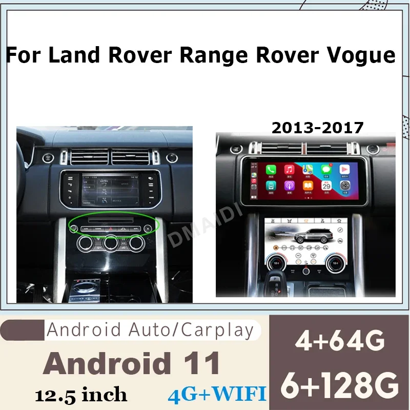 

Android 11 GPS Navigation Car DVD Radio Multimedia Player Wireless Carplay Auto For Land Rover Range Rover Vogue L405 2013-2020