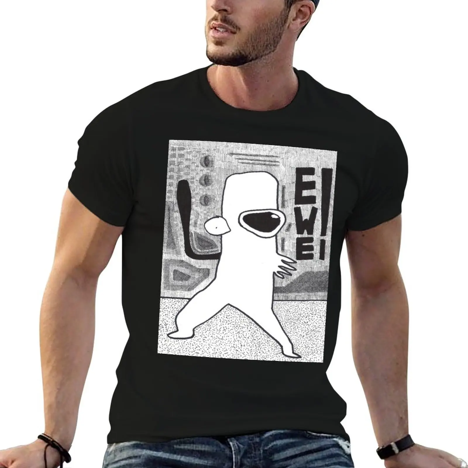 EWE! T-Shirt Retro Graphic Print T-Shirt