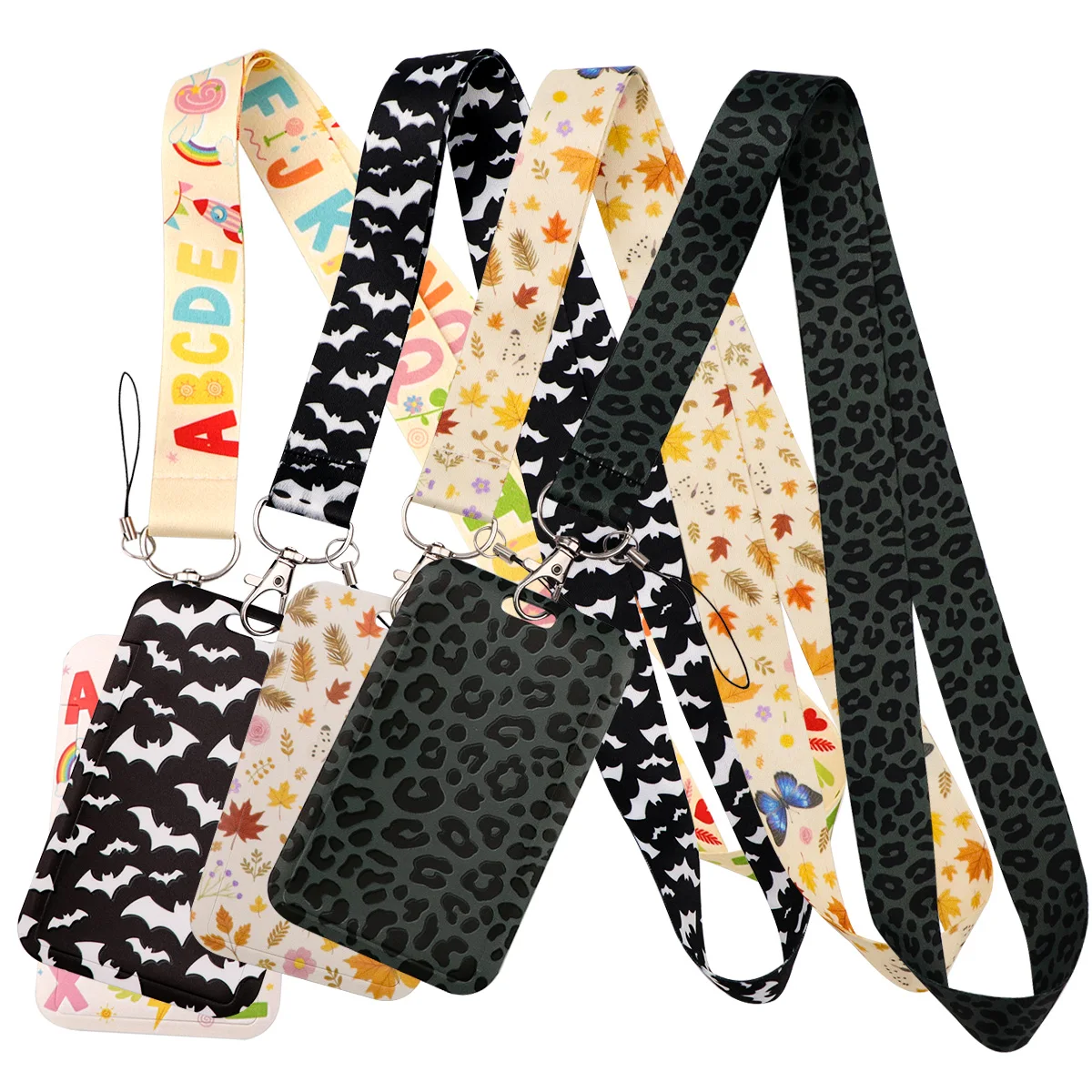 Vintage Credential Holder Bat Lanyards for Key Neck Strap For Card Badge Gym Keychain Keyring Accessories Holiday Gifts