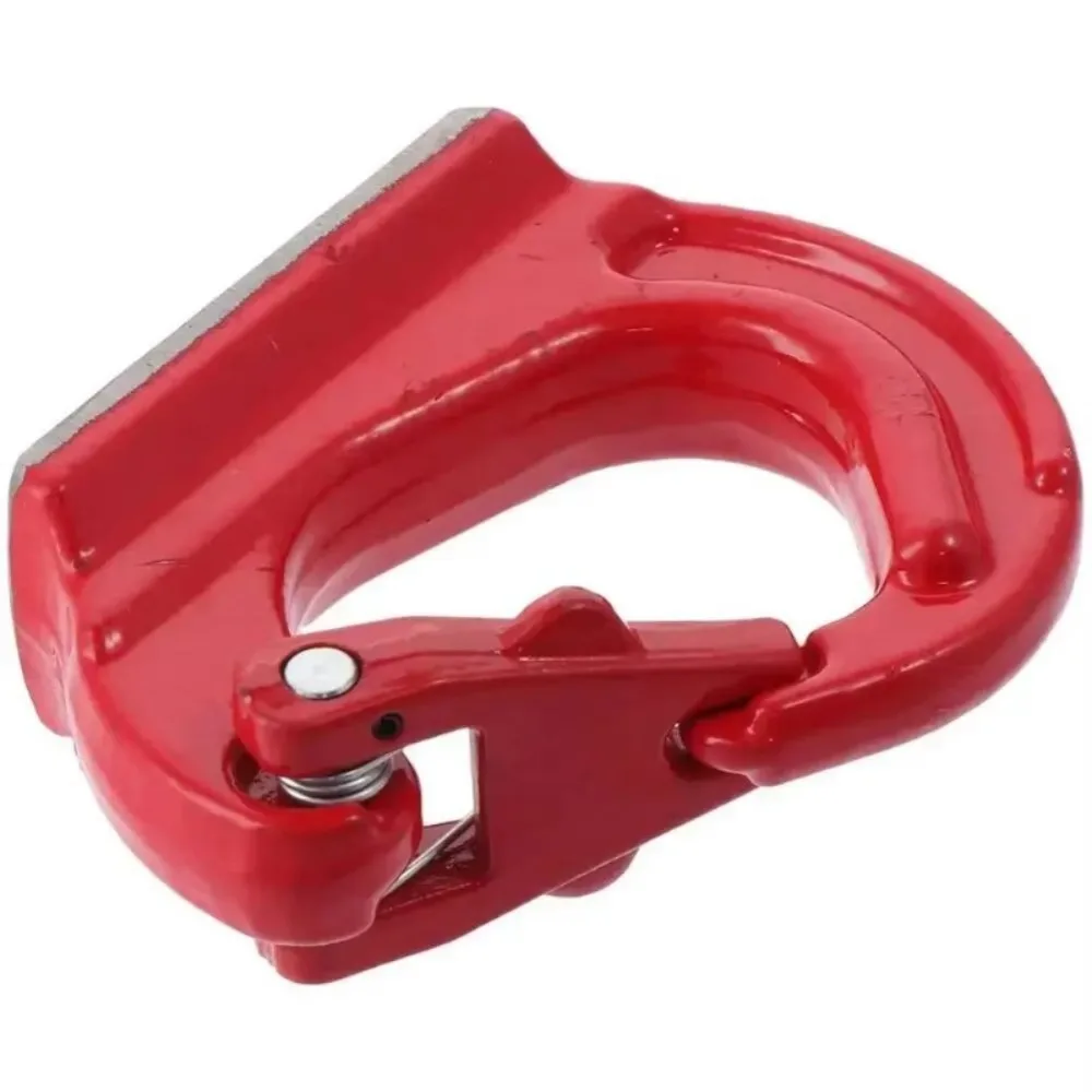 ZF-T Gancho Elevación Alta Resistencia 2T, Rojo, Capacidad 4400 Libras, Gancho Anclaje Soldado G80