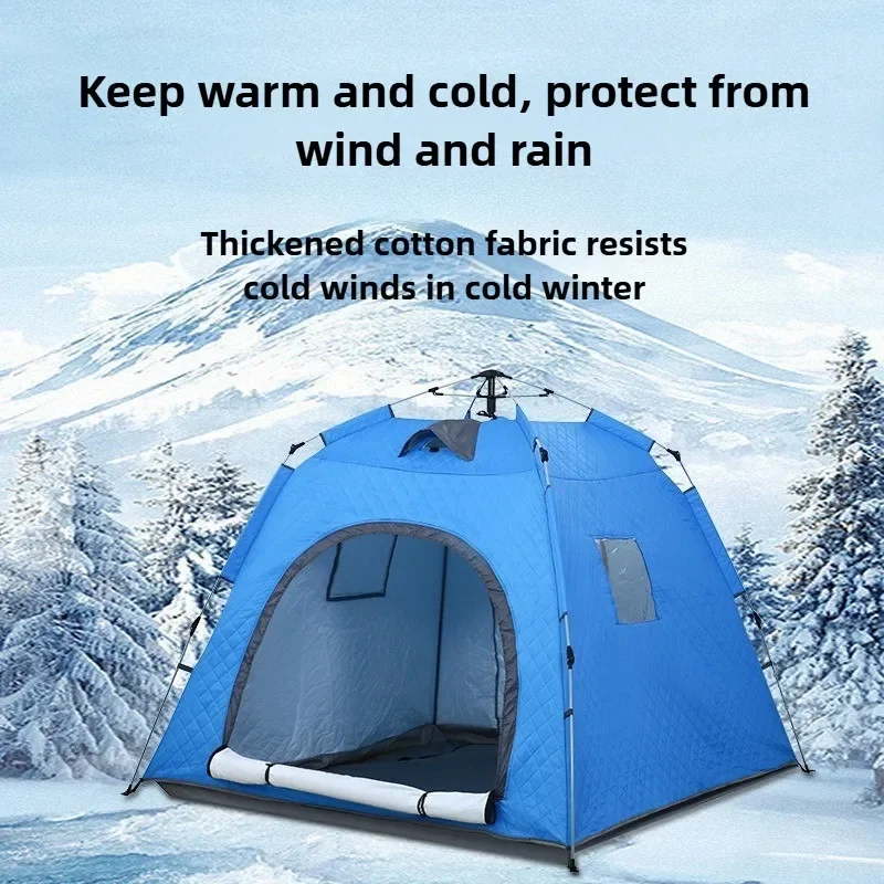 

Trip Thickened Outdoor Camping Tent Waterproof Foldable Portable Tent Camp Windproof Keep Warm Tents Travel Camping Equipment