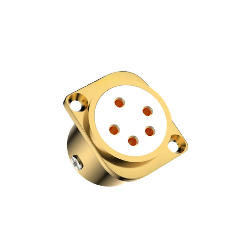 

for Viborg CF205G Pure copper 24K Gold plated 5poles XLR socket accept Stax Pro Bias