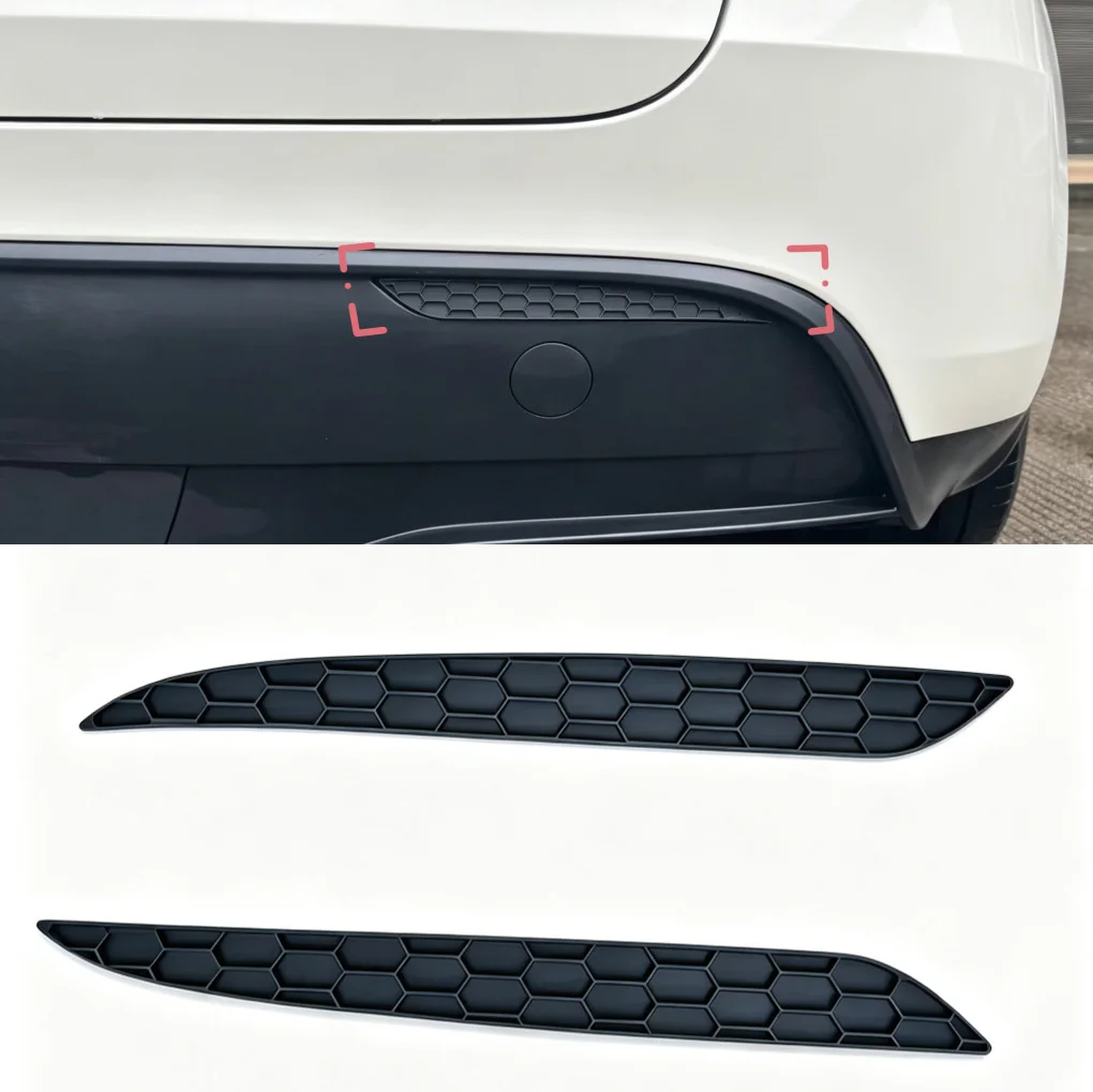Tesla Model Y 2019-2024 Fog Light Reflective Strip Honeycomb Exterior Decal for Modification