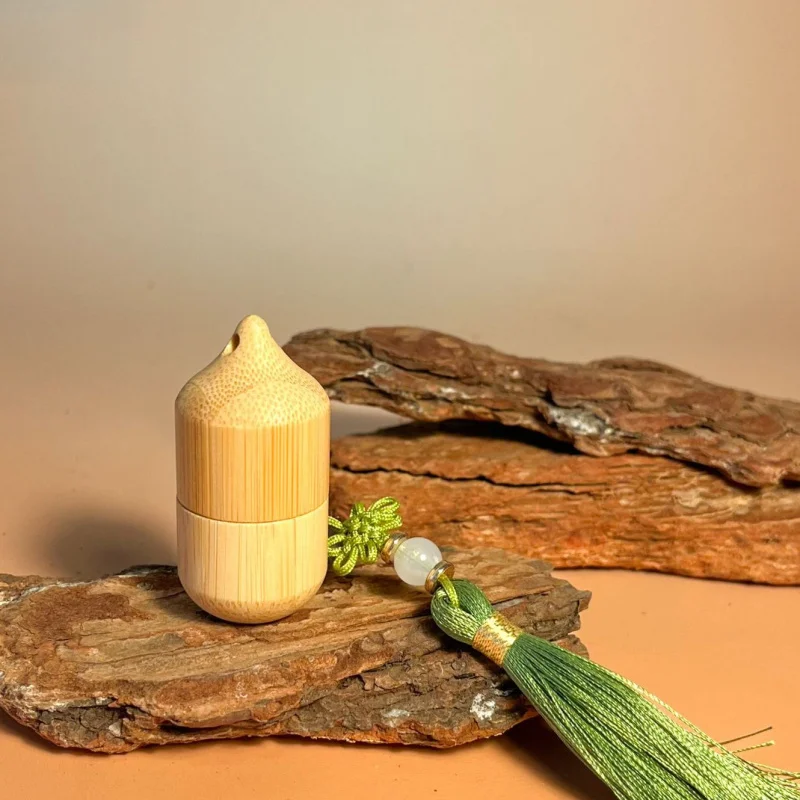 1 مل زجاجة موزع زجاجية من الخيزران للزيوت العطرية زجاجة رول-أون مقاومة للضوء لتعبئة العطور #6