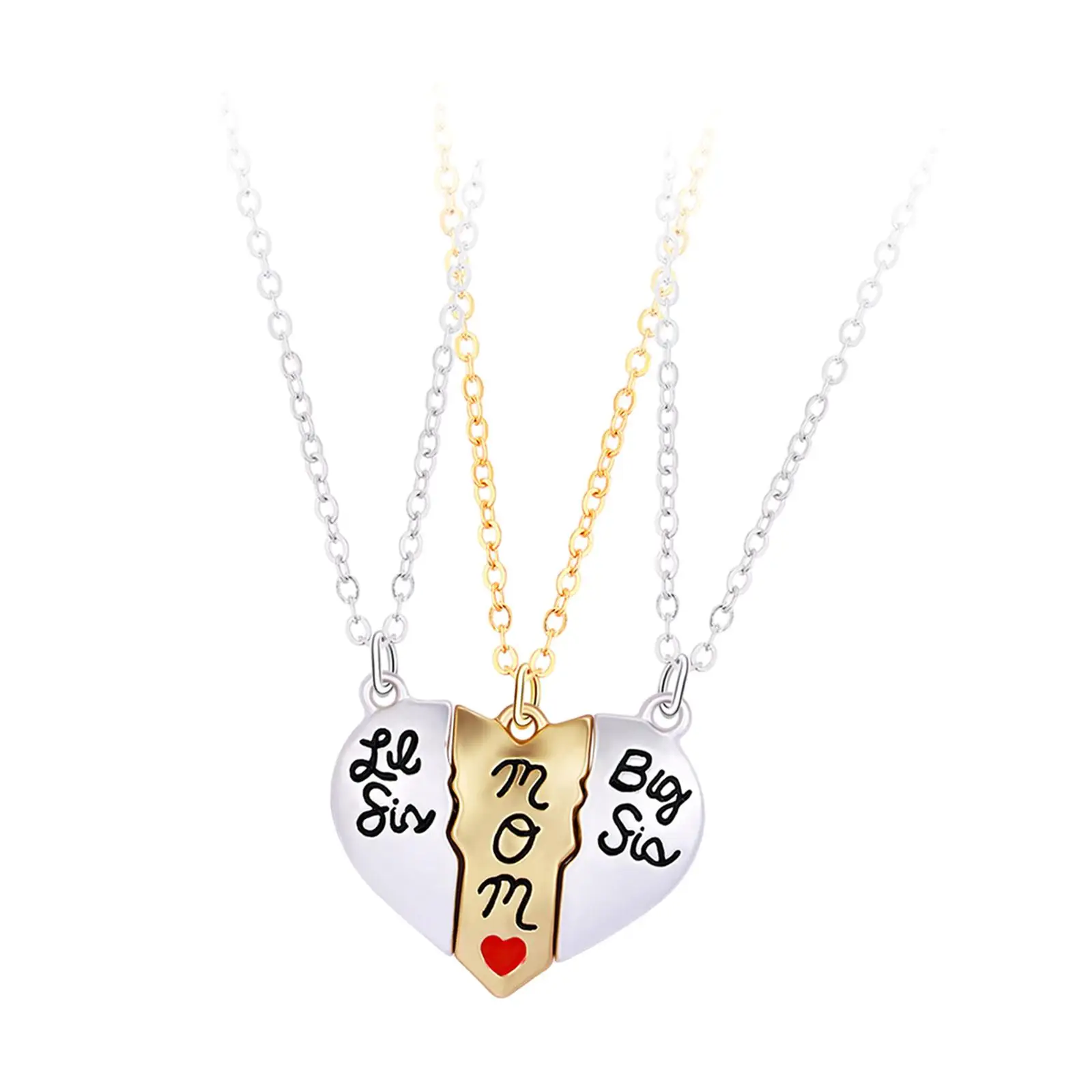 3x Necklaces for Mother Jewelry Accessories Love Splicing Necklace Trendy