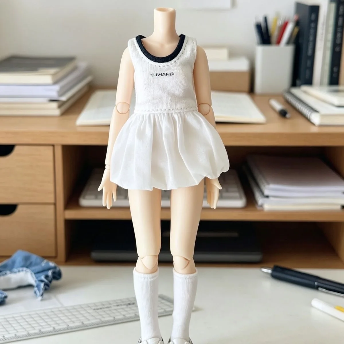 

（customization 30day）BJD doll clothes suitable for ob22 ob24 size Cute suspender skirt clothing set doll accessories (2 points)