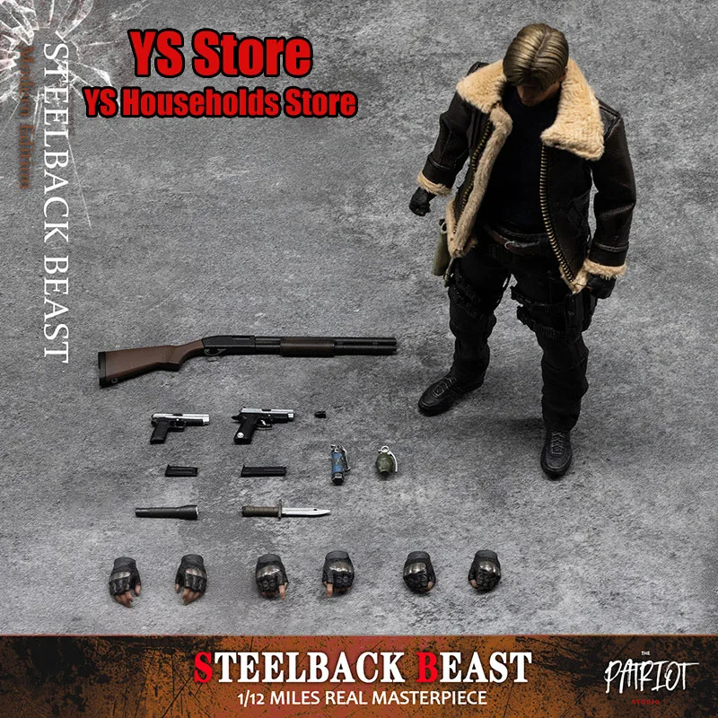 

Коллекционная фигурка солдата Patriot Studio Steelback Beast, предзаказ, версия с курткой, 1/12, Леон, золотые волосы, 6 дюймов