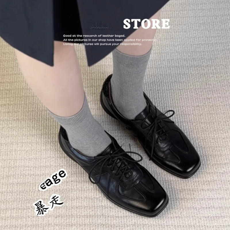 retro-allblack-sheepskin-deqin-shoes-comfortable-thin-bottom-ballet-style-black-leather-shoes-for-women-casual-commute