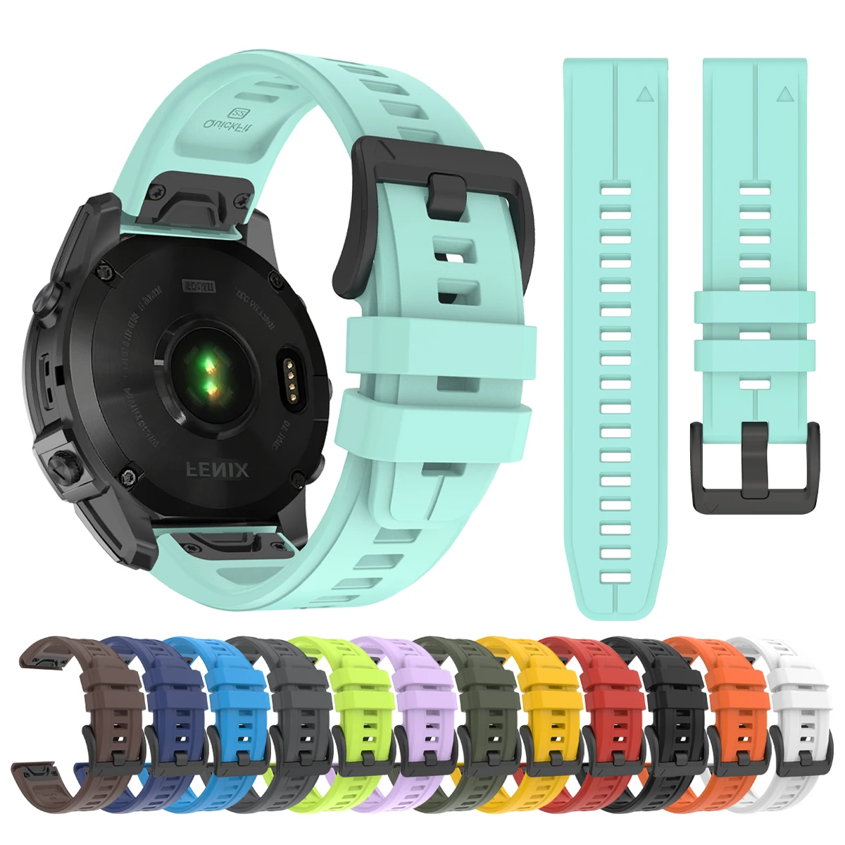 22mm 26mm Quick Fit Strap for Garmin Fenix 8pro 7X Fenix 6X 6 5X 5Plus Quatix 8 Forerunner 970 965 Enduro3 Rubber Band Wristband