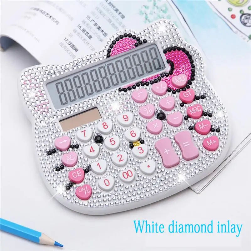 Kawaii Hello Kittys Anime Figure Solar Energy Calculator Diamond Student Accounting Creative Ideas Wholesale