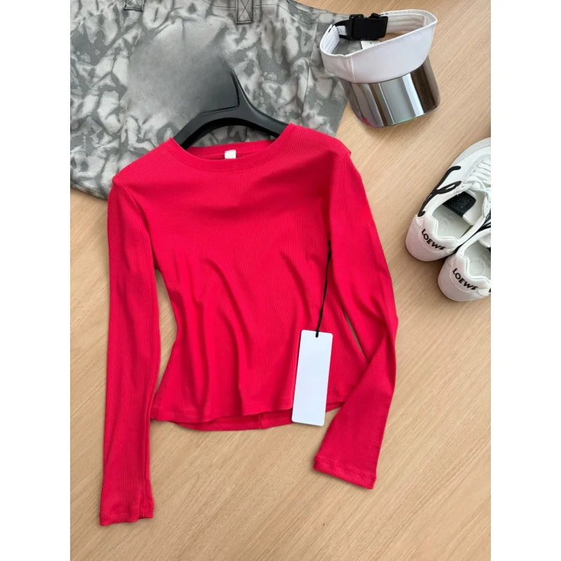 Women Long Sleeve Fitness Base Layer Shirt 2025 Spring Summer Quick Dry Sport Running Top Stretch Slim Fit Workout T-Shirt