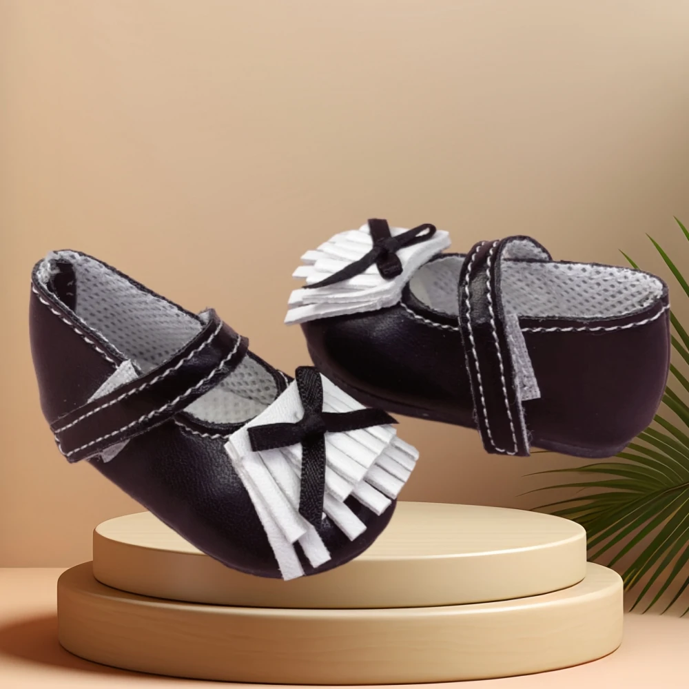 Originele Retro PU lederen schoenen voor 1/4 poppen (voor PaolaReina 32 cm/Mia poppen) 5,7 cm binnenlengte schattige pop schoenen voor meisjes speelgoed