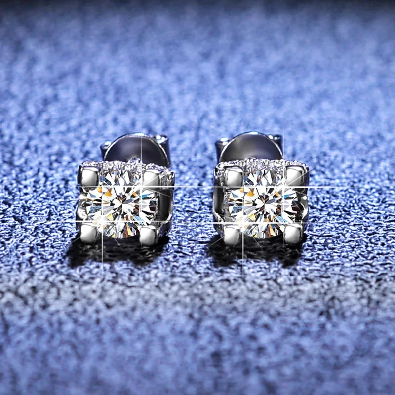 

Серьги с бриллиантами 18K gold D VVS1 для женщин, серьги с коровьей головой и бриллиантами в простом стиле, бриллиантов, серьги в подарок