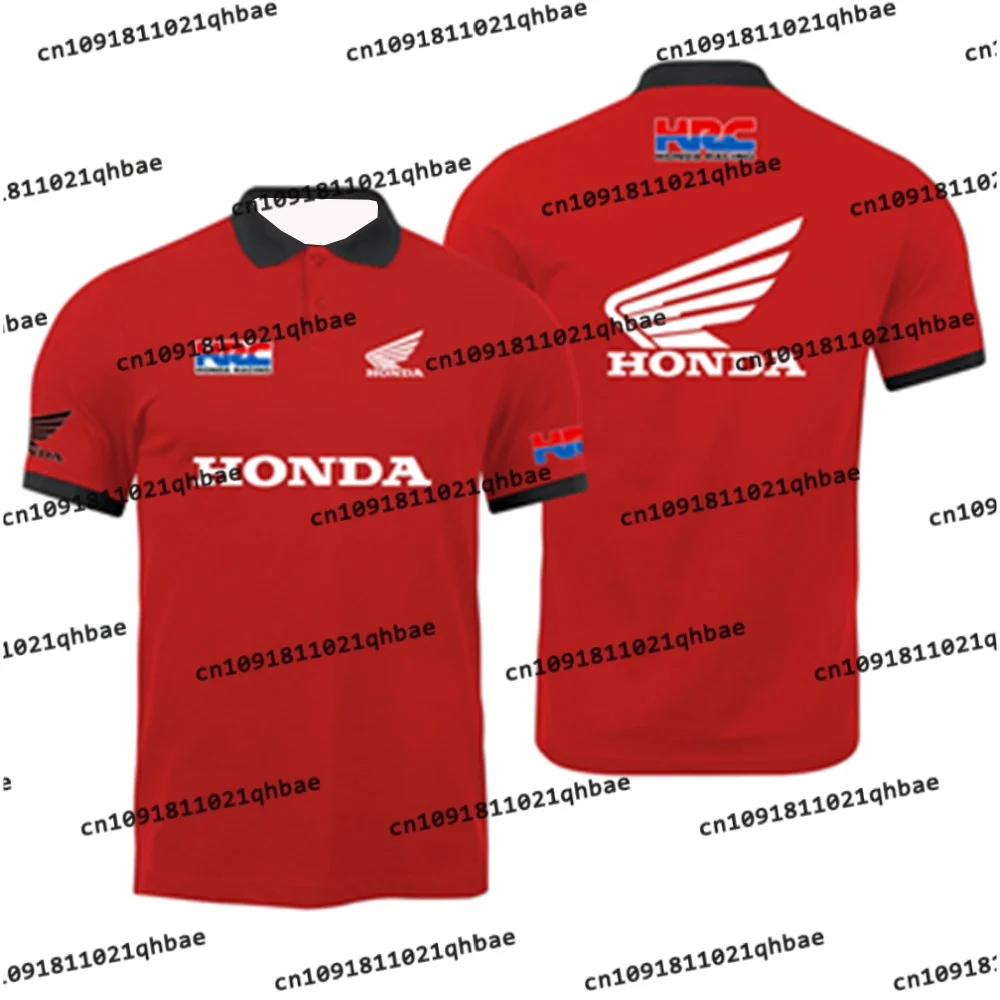 

Honda новая высококачественная модная повседневная рубашка поло, мужская и женская одежда для пар, свободный дышащий и удобный спортивный топ