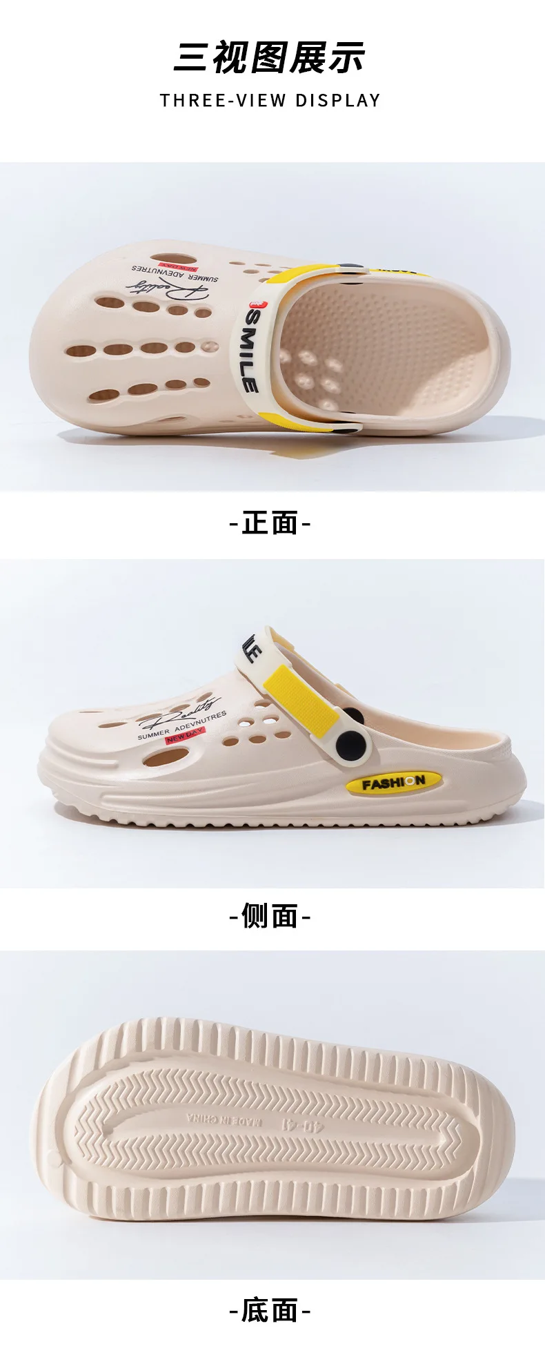 2026 Sommer Clogs Sandalen Herren Clogs EVA Hausschuhe Weiche Sohle Atmungsaktive Strandhausschuhe Herren Hausschuhe Outdoor Rutschfeste Hausschuhe – Detail 12